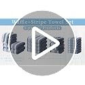 VOOVA & MOVAS Blue-Gray & White 4-Piece Waffle Hand Towels Set 16x27 in