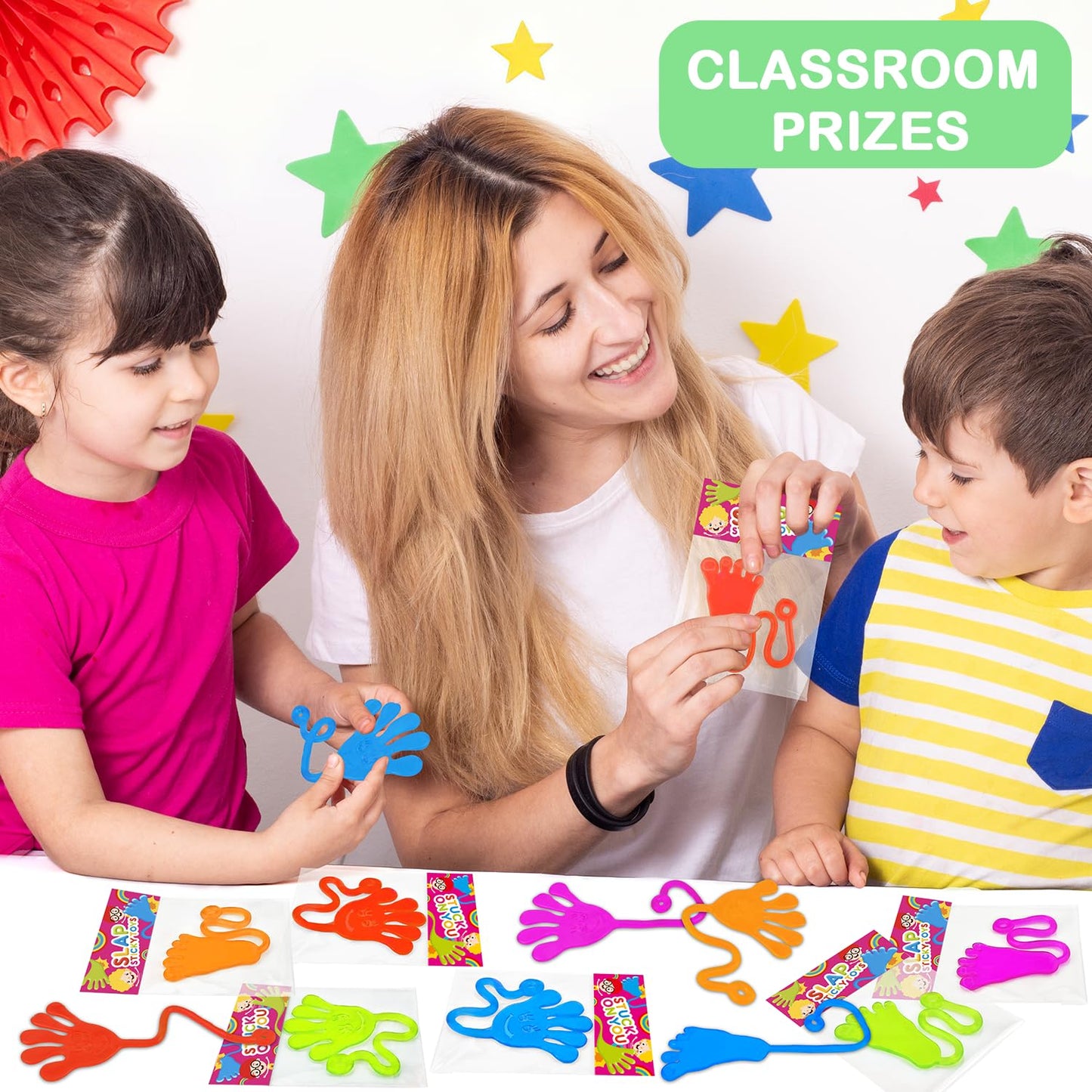 Bulk Party Favors Goody Bag Stuffers for Kids (200 PCS), Large Sticky Hands & Feet Birthday Pinata for Toddlers, Preschool Toys Gifts Non Candy Treats Prizes Supplies Giveaways Handout for Boys Girls