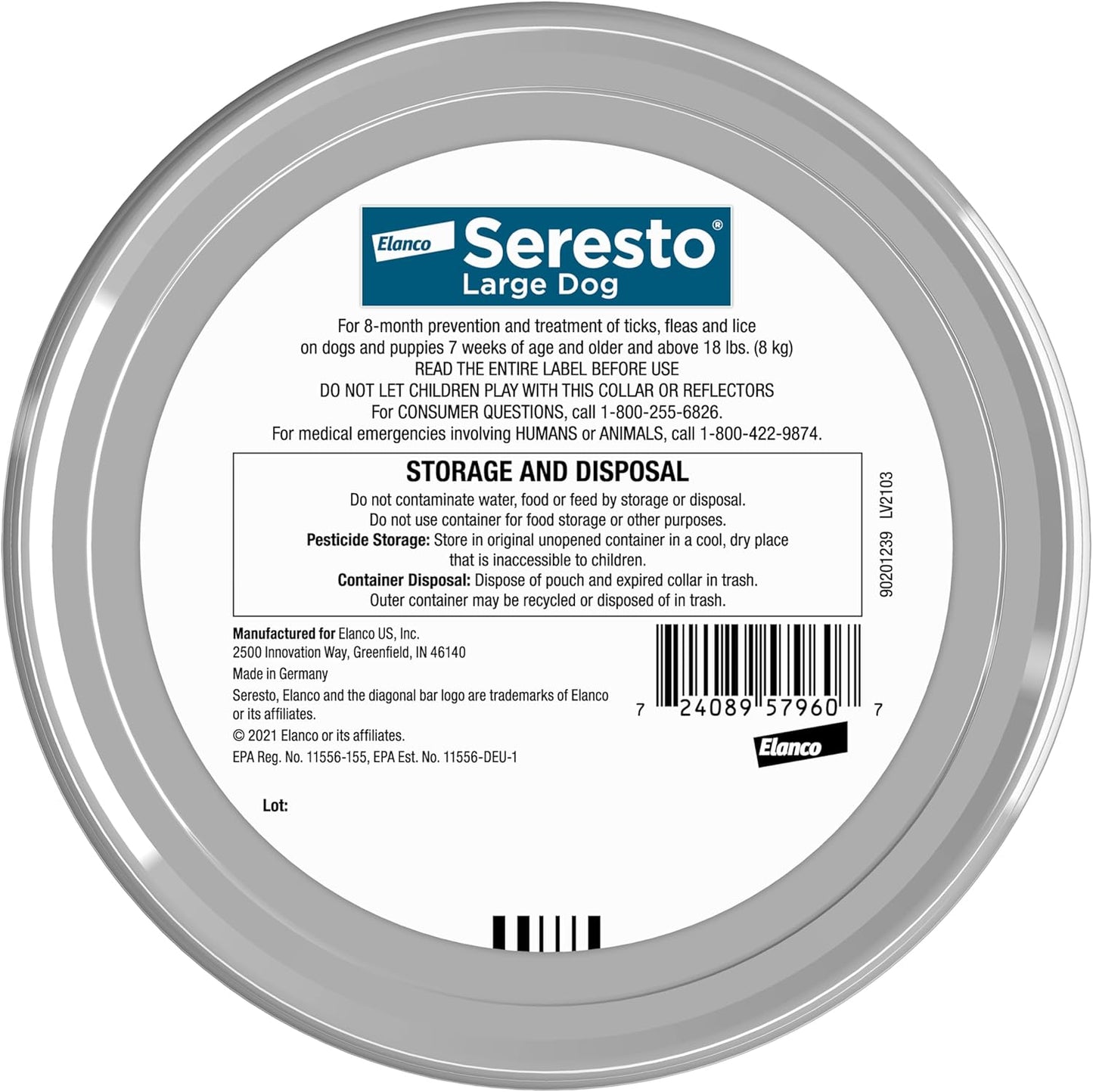 Seresto Flea & Tick Collar for Dogs Over 18 lbs - Vet-Recommended 8-Month Treatment & Prevention