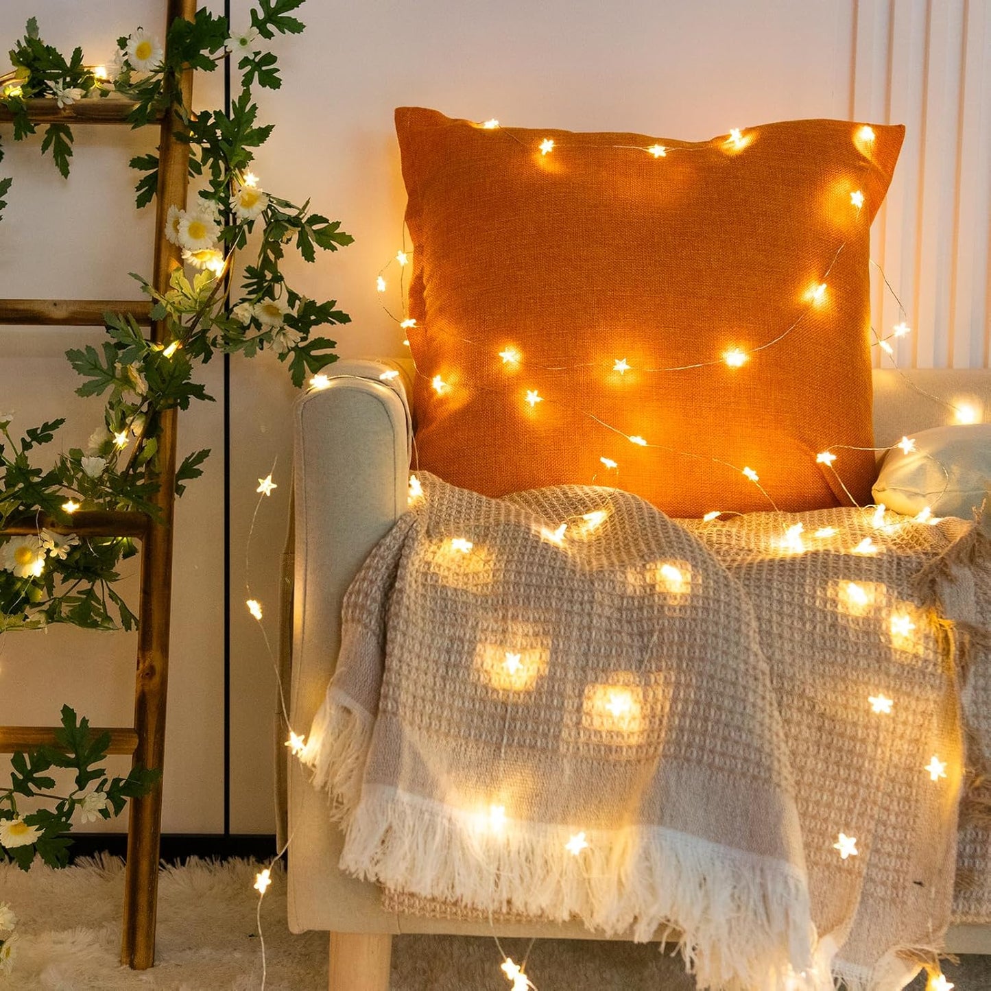 Star String Lights - 40FT 120 LEDs Waterproof Fairy Lights | 8 Modes Remote for Indoor/Outdoor Decor, Warm White