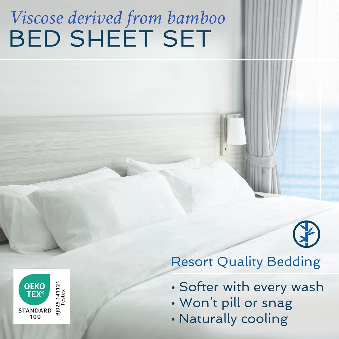 Queen King Bed Sheet Sets - Ultra Soft Hotel Luxury Bedding | Comfy, Breathable & Cooling - 4PCS (Navy, Full)