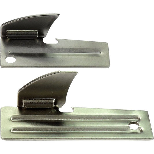 P-38 Can Opener & P-51 Can Opener with Chains, US Shelby, Stainless Steel openers Stamped with US Shelby Co.