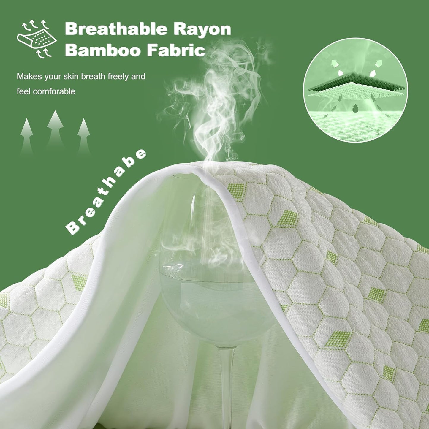 Skiennix Waterproof Mattress Protector - Twin Size Fitted Pad with 6"-15" Deep Pocket | Soft, Breathable, Noiseless Cover