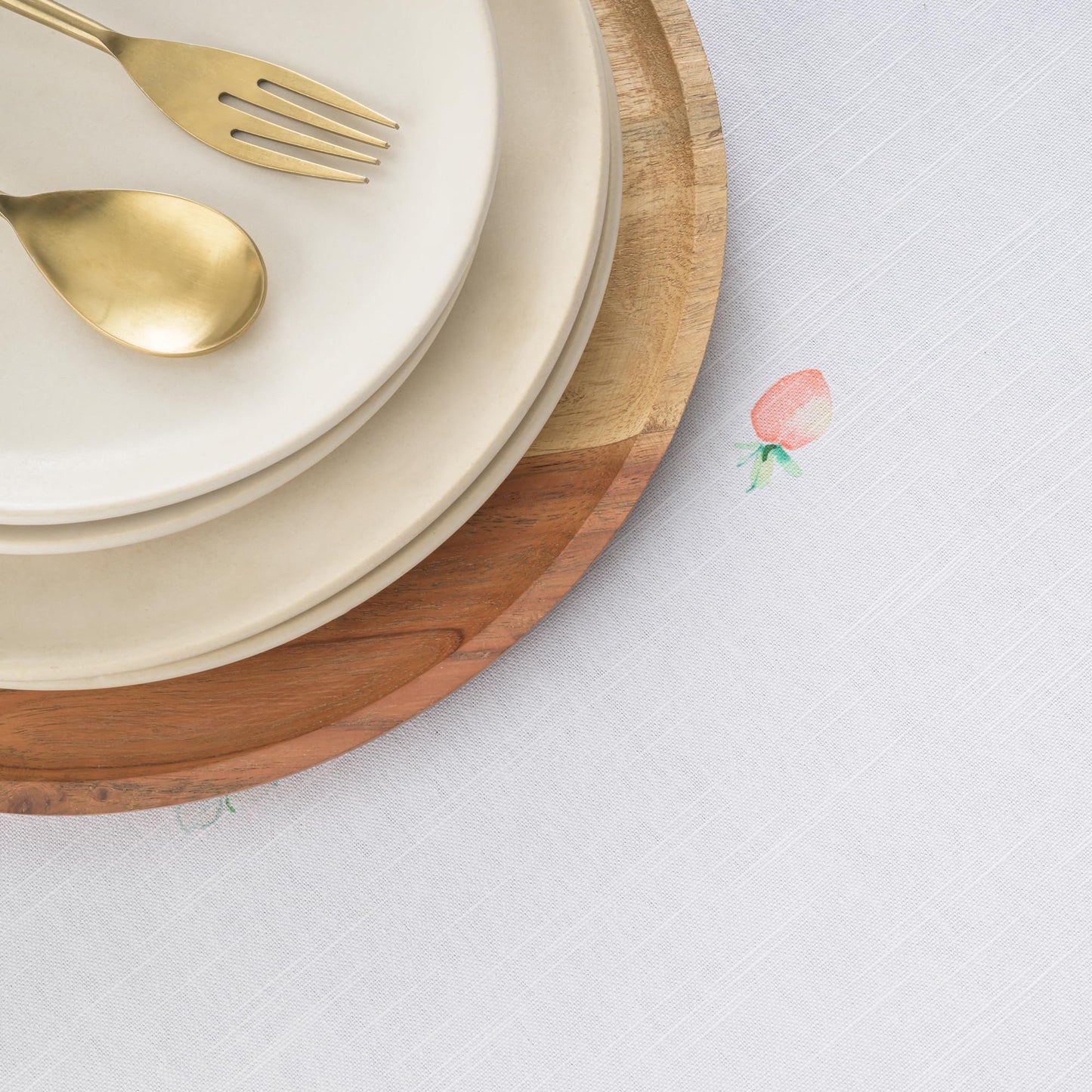 Maison d' Hermine Table Cloth Round Table 100% Cotton 69 Round Inches Tablecloth Reusable Decorative for Dining Kitchen Room Farmhouse Home Gifts for Mothers Day Spring Summer - Bunny Party