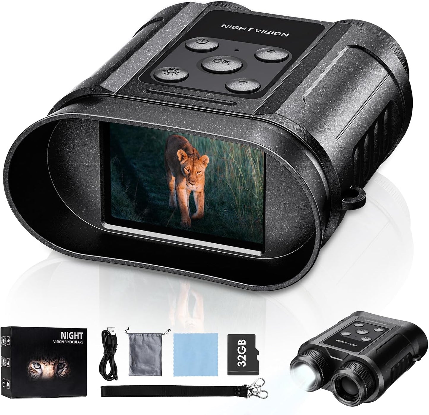 Skiennix Night Vision Goggles - Capture Photos & Videos | 32GB Card Included for Outdoor Adventures