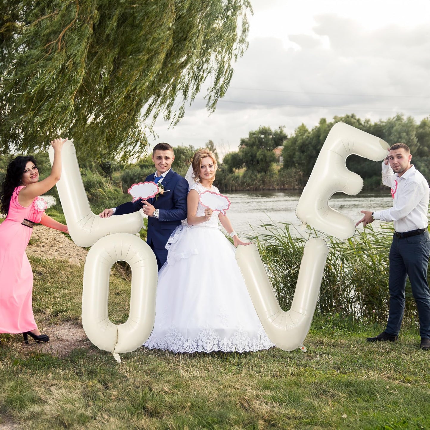 Cream Name Balloon Letters, Large Mylar Helium Alphabet D Custom Balloon Letter Beige Decor, 40 Inch Inflatable Sand White Letter D Foil Customize Balloons for Girls Birthday Party Decoration Supplies