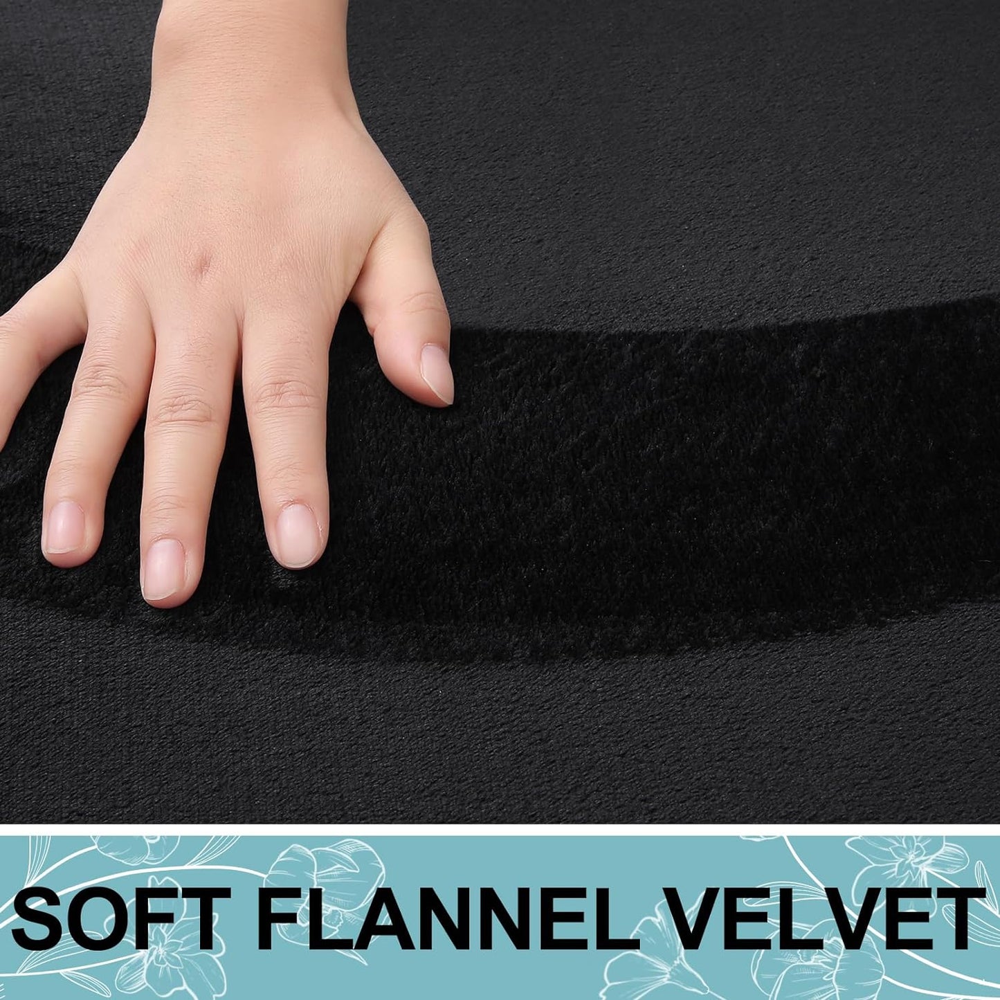 Smiry Memory Foam Bath Mat - Extra Soft & Absorbent Non-Slip Bathroom Carpet | 30x20 Inches, Black