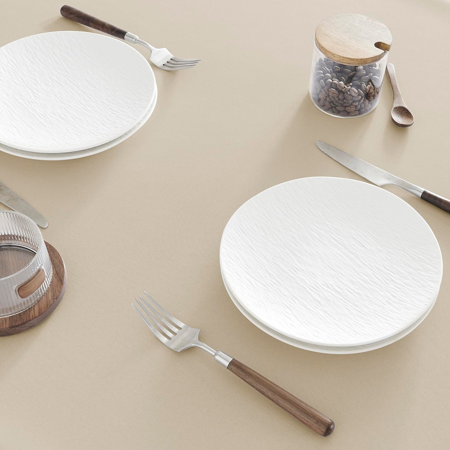 Veblandy Table Cloth Rectangle Waterproof Spill-Proof Wrinkle-Free Tablecloth Washable, Kitchen Dining Tabletop Decoration, Fabric Table Cover for Indoor and Outdoor Use, 52 x 70 Inch, Beige