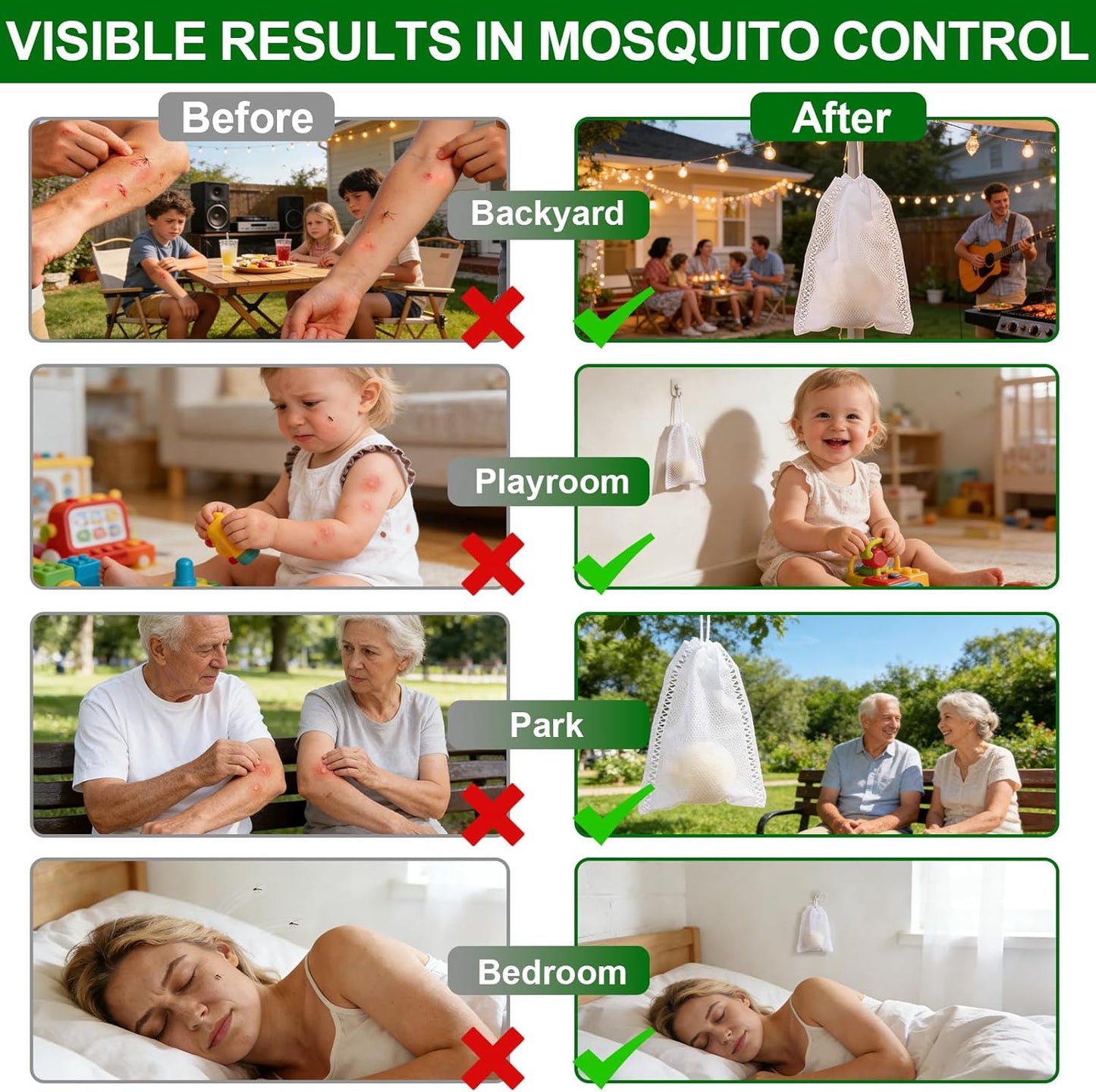**Mosquito Repellent Balls - Powerful 12-Pack Peppermint & Citronella Oil Deterrent | Safe for Kids & Pets**