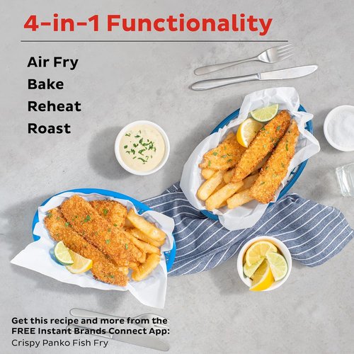 Instant Pot Vortex 5.7QT Air Fryer - 4-in-1 Functions with Smart Cooking Programs & 100+ Recipes | Black
