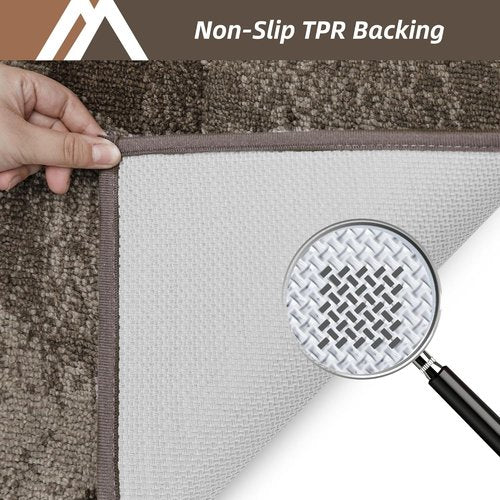 COSY HOMEER Entryway Rugs - Non-Slip, Absorbent Polyester Doormat | 20"x32" for High Traffic Areas, Brown