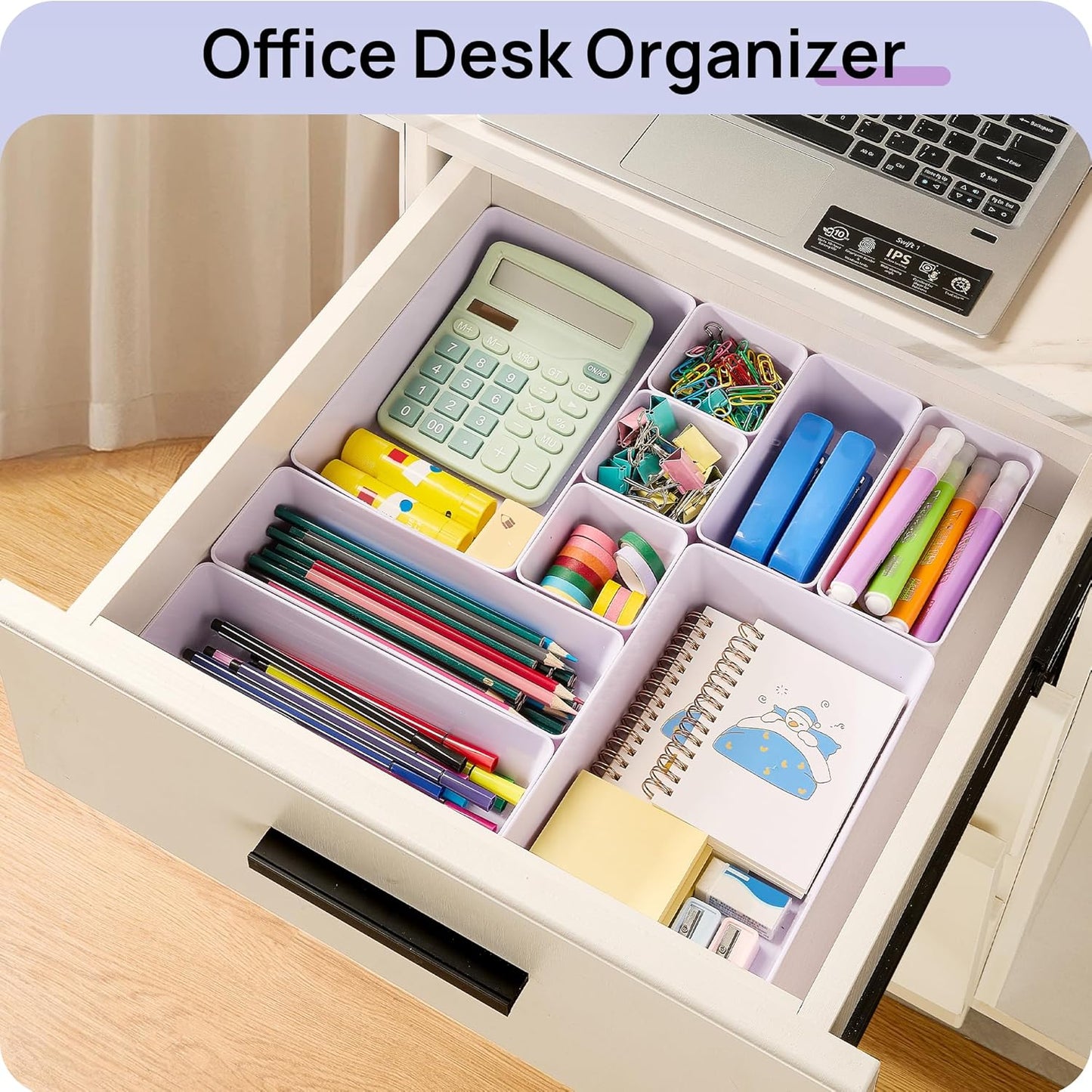 Vtopmart 25 PCS Plastic Drawer Organizer Set - Versatile Storage Bins for Bathroom, Makeup & Kitchen