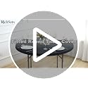 Black 6-Pack 5ft Fitted Round Table Cover with Elastic - Non-Slip, Indoor & Outdoor