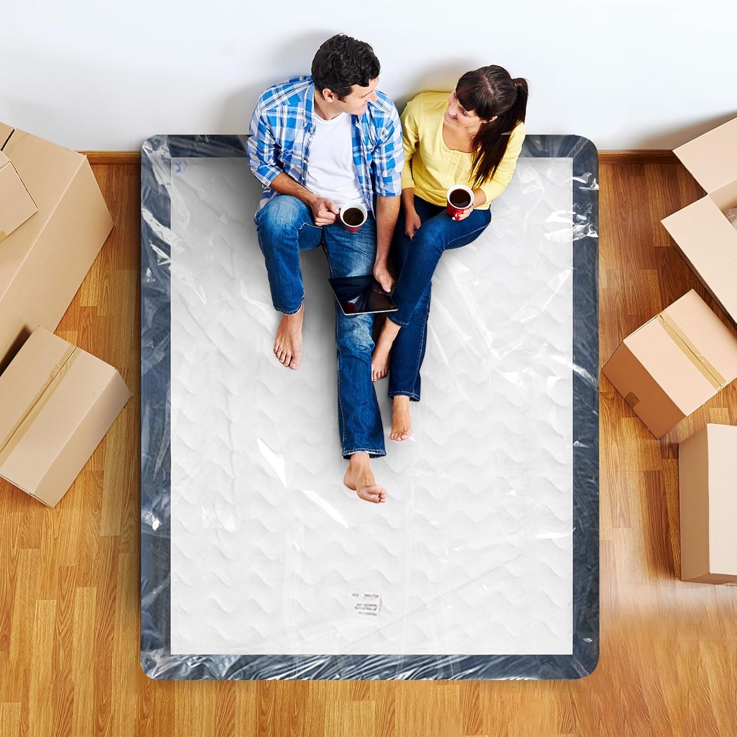 Utopia Home Queen Size Mattress Cover - Heavy Duty 4 Mil Plastic Encasement for Moving | Fits Mattresses Up to 14 Inches