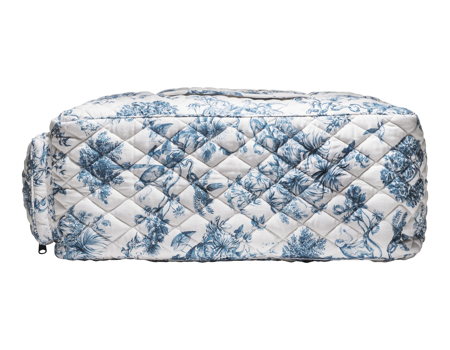 Maison d' Hermine Weekend Duffel Bags for Women Cotton Quilted Overnight Luggage Weekend Bag for Men Gym Sports Gifts Travel Business Travellers Trip Mothers Day Gifts -Bonobo - Blue