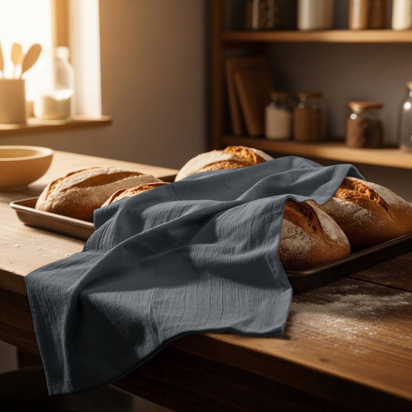 Utopia Kitchen Light Grey Flour Sack Towels [24 Pack - 28 x 28 Inch] 100% Cotton Tea Towels for Cleaning & Drying - Highly Absorbent Kitchen Dish Cloth