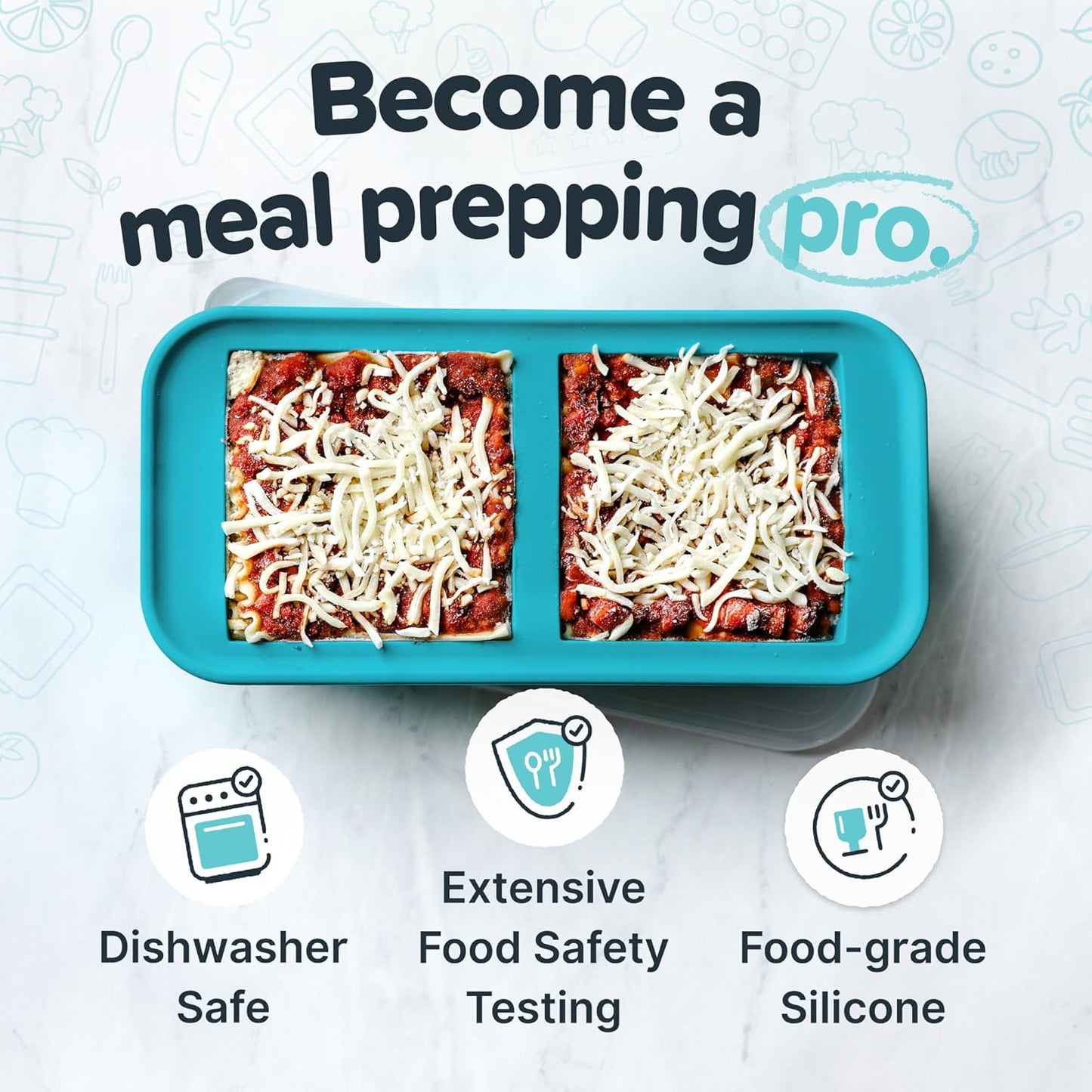 Souper Cubes Silicone Freezer Molds - Meal Prep Gift Set with 2 Tbsp, 1/2, 1 & 2 Cup Trays - Aqua