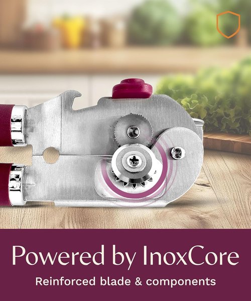 **Skiennix Premium Multifunction Magnetic Can & Bottle Opener - Heavy Duty Stainless Steel, Easy Turn Knob, Mauve**