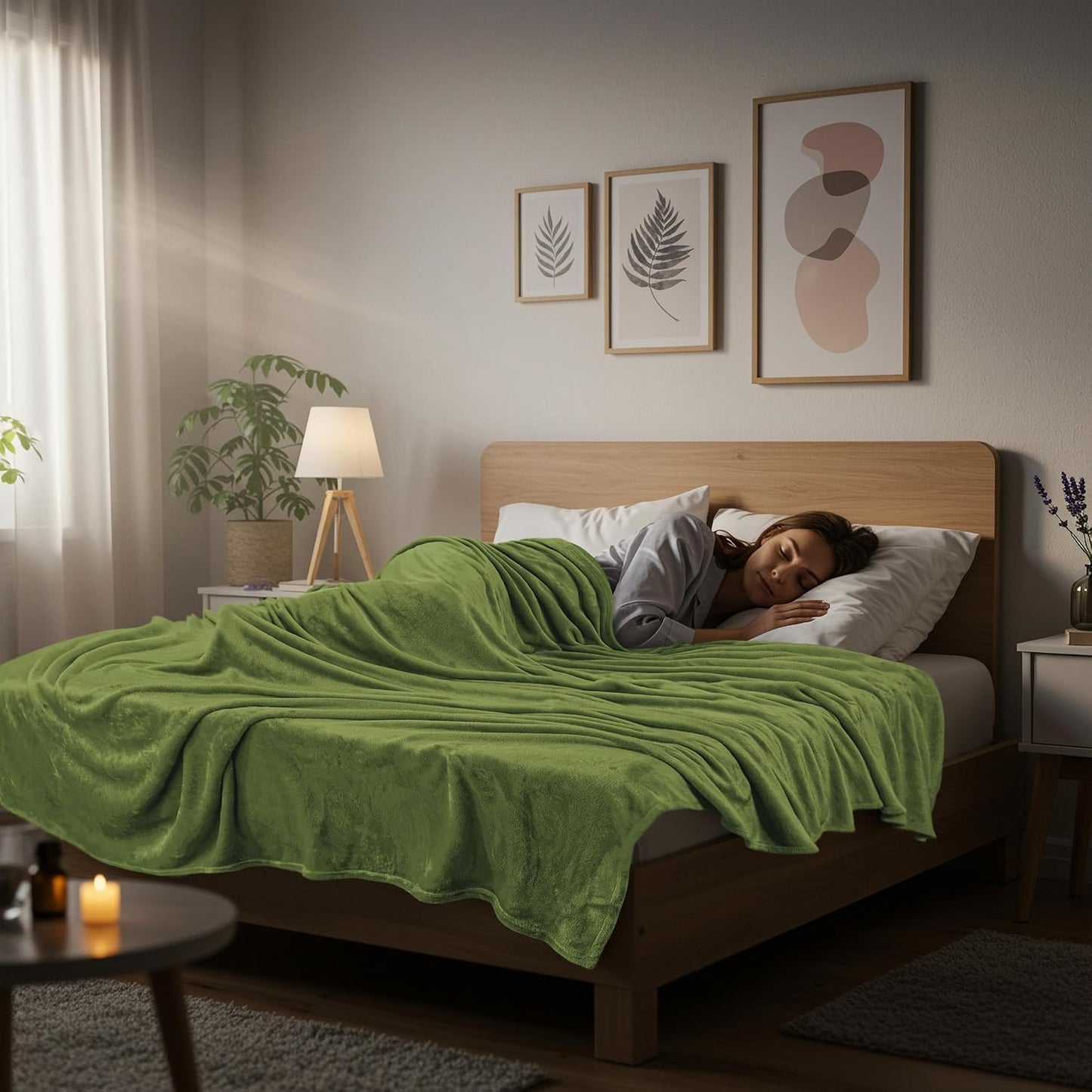 Utopia Bedding Fleece Blanket - Ultra Soft & Warm Twin Size Olive (60x80 Inches) | Cozy All-Season Home Decor Gift