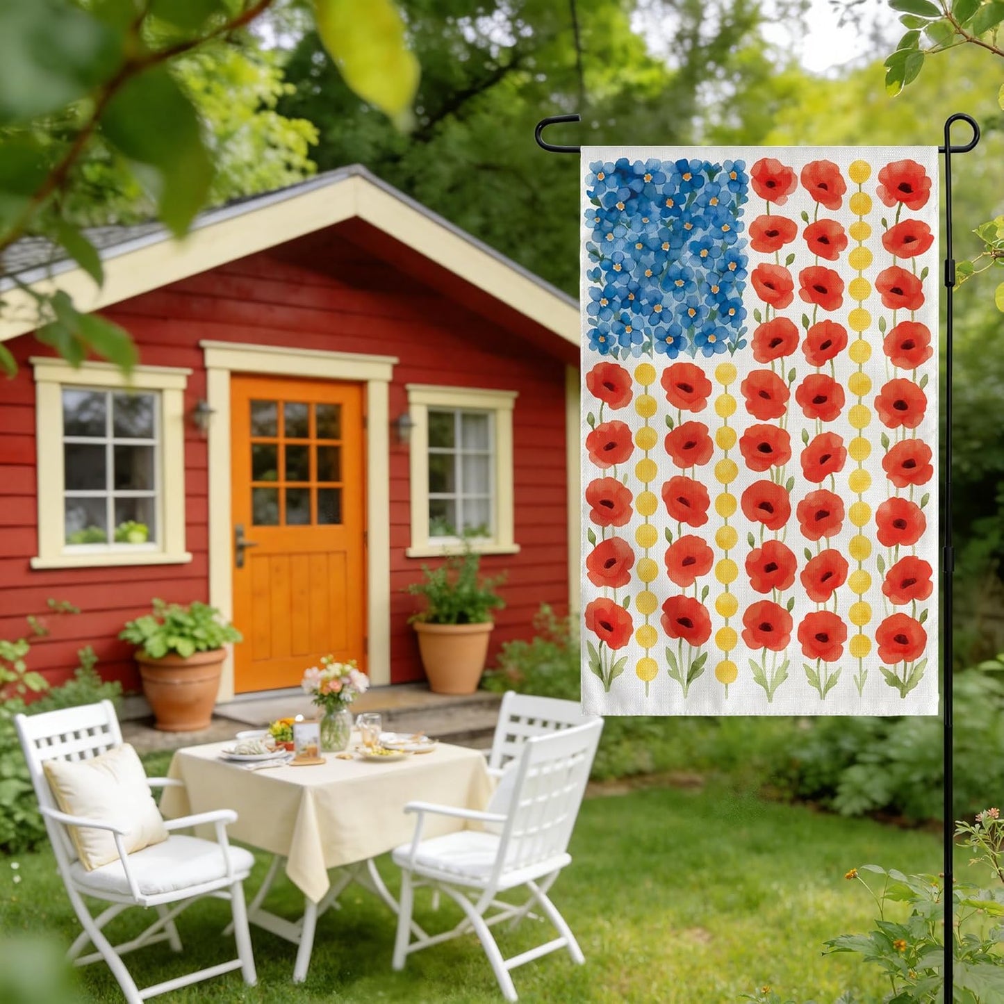 Memorial Day Decorations - Double-Sided 12x18 Inch Spring Garden Flag | Patriotic American Flag for Outdoor 4th of July Celebrations