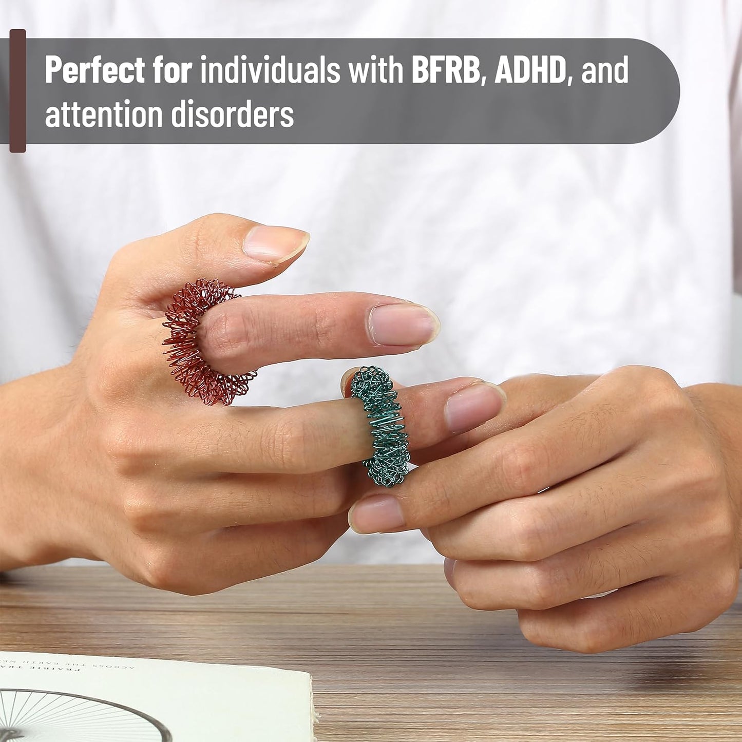 Mr. Pen Spiky Sensory Rings - 10 Pack Jewel Tones | Stress Relief Fidget Toys for Anxiety & ADHD