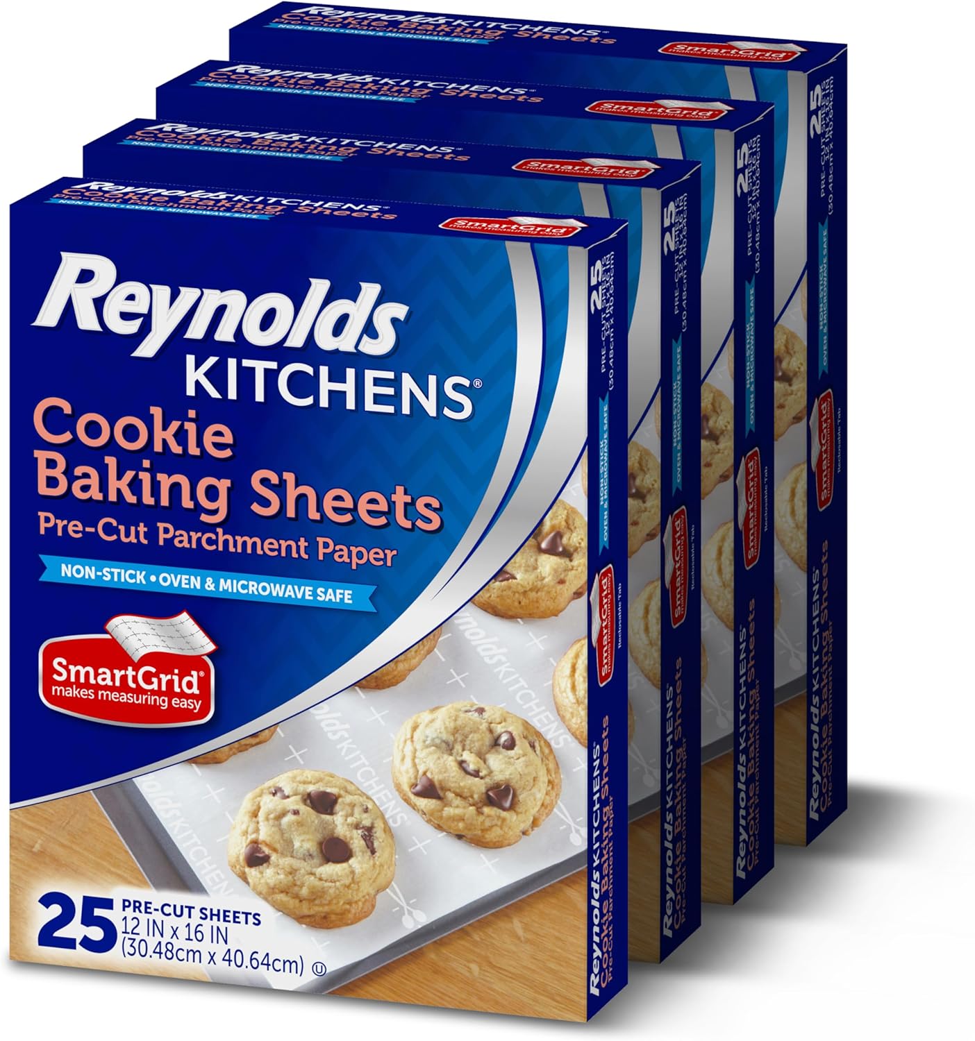 Reynolds Kitchens Pre-Cut Parchment Paper Baking Sheets - 100 Sheets Total, Perfect for Cookies