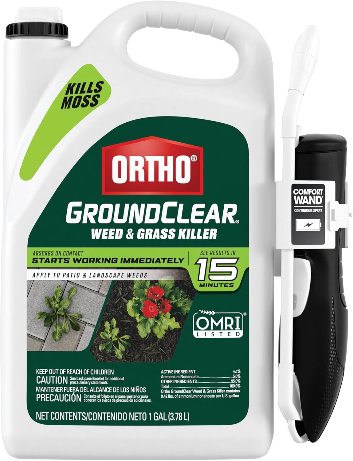 Ortho GroundClear Weed & Grass Killer - Kills Dandelions, Crabgrass & More | Ready-to-Use, 1 Gallon