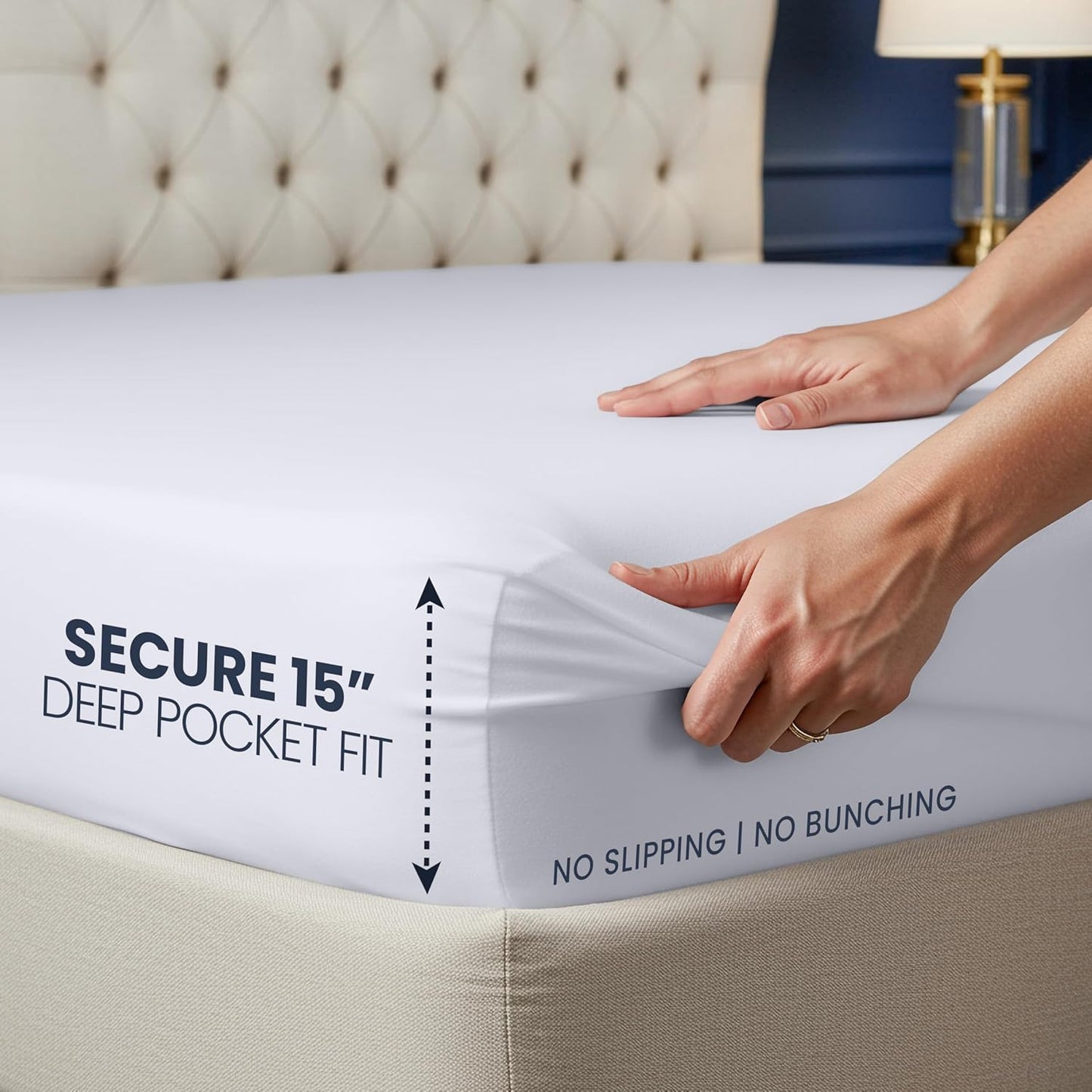 Utopia Bedding Waterproof Mattress Protector - Premium Breathable Twin Size Cover | Fitted Style, White