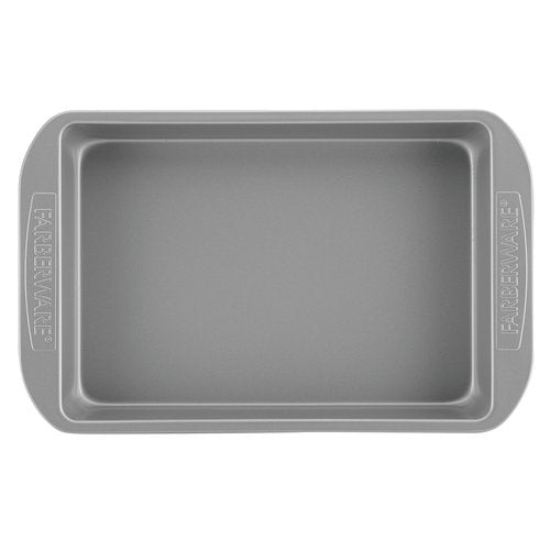 Farberware Nonstick Bakeware Baking Pan Set / Nonstick Cake Pan Set, Rectangle - 2 Piece, Gray