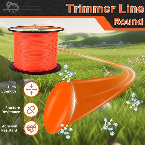 065 Trimmer Line - Round Weed Eater String .065 Inch | 2000 Ft | Commercial Quality for Most Trimmers