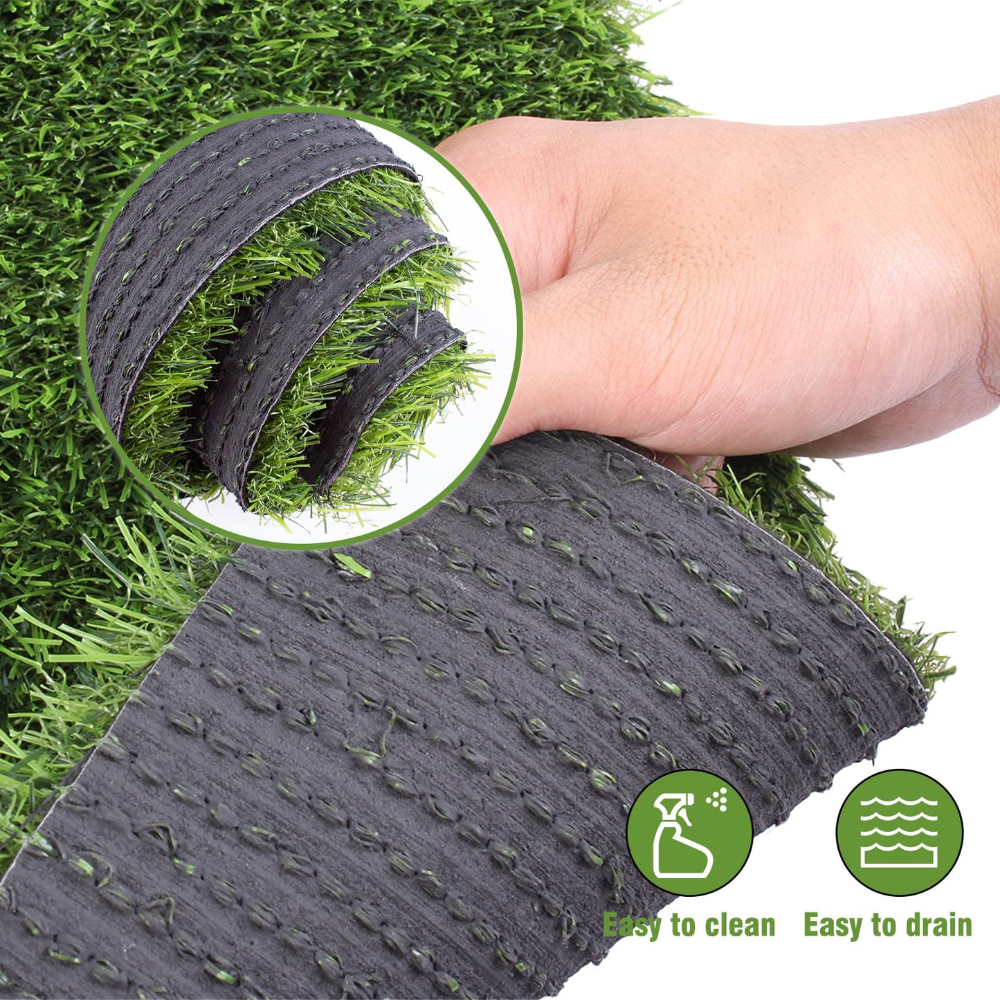 Kesfey 12 x 36 Inch Easter Artificial Grass Table Runners Washable Green Synthetic Home Decor Faux Table Runner Trimmable Green Artificial Tabletop Supplies For Golf Themed Party Dining Decorations