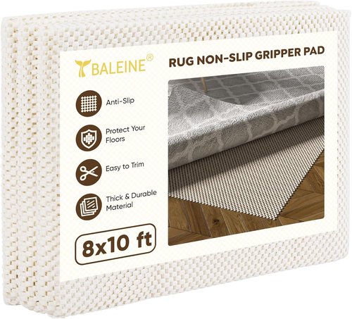 BALEINE Non-Slip Rug Pad - Extra Thick Gripper for Hardwood Floors | 8'x10' Size