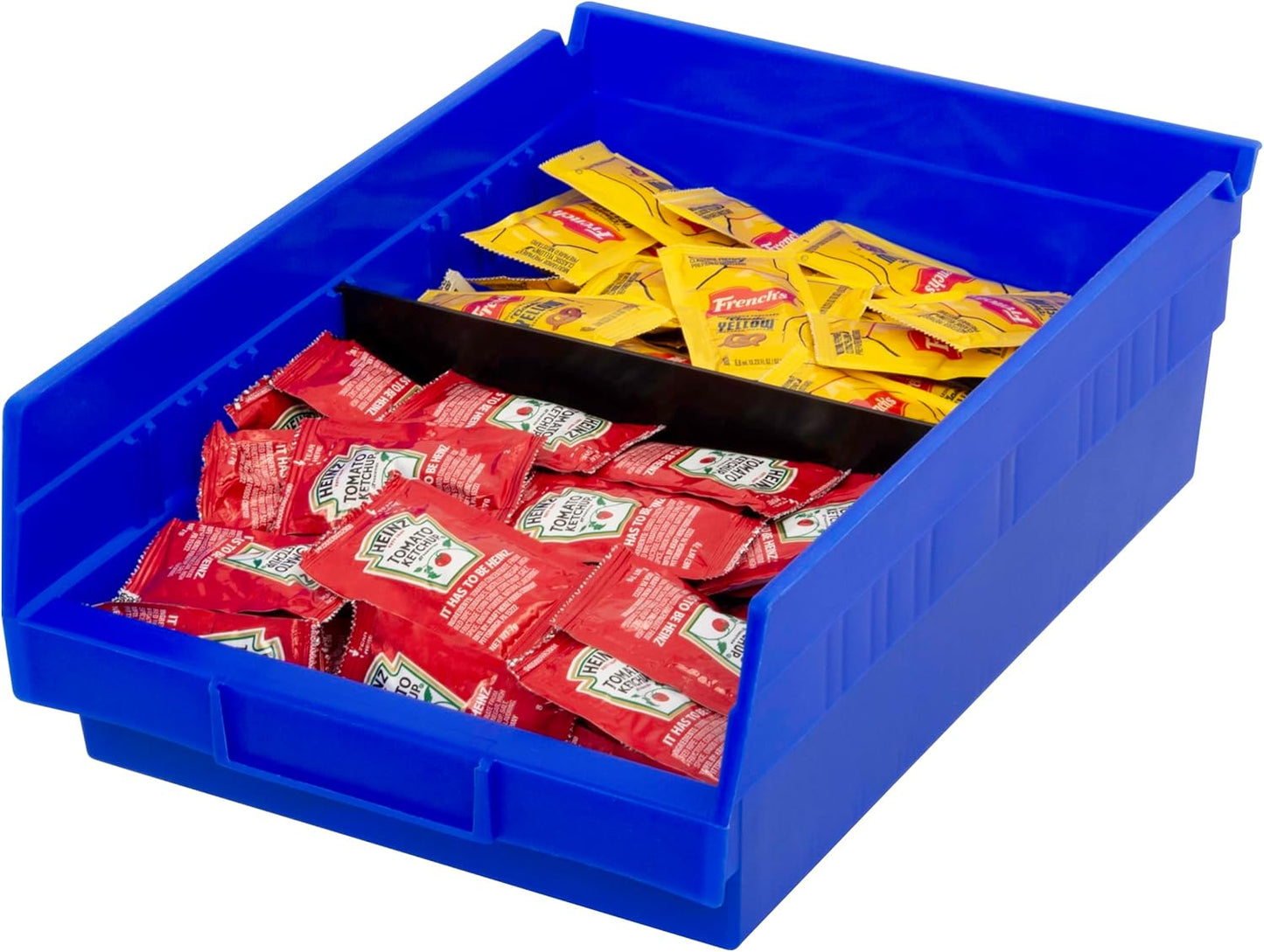 Akro-Mils Heavy Duty Plastic Shelf Bins - 12-Pack for Garage & Closet Organization | 12" x 8" x 4", Blue