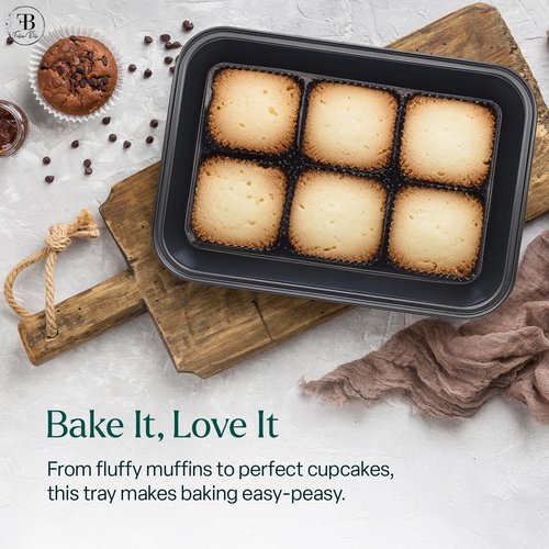 Fusion Bliss Nonstick Baking Sheets Set - 3-Piece Heavy Duty Carbon Steel for Roasting & Cookies