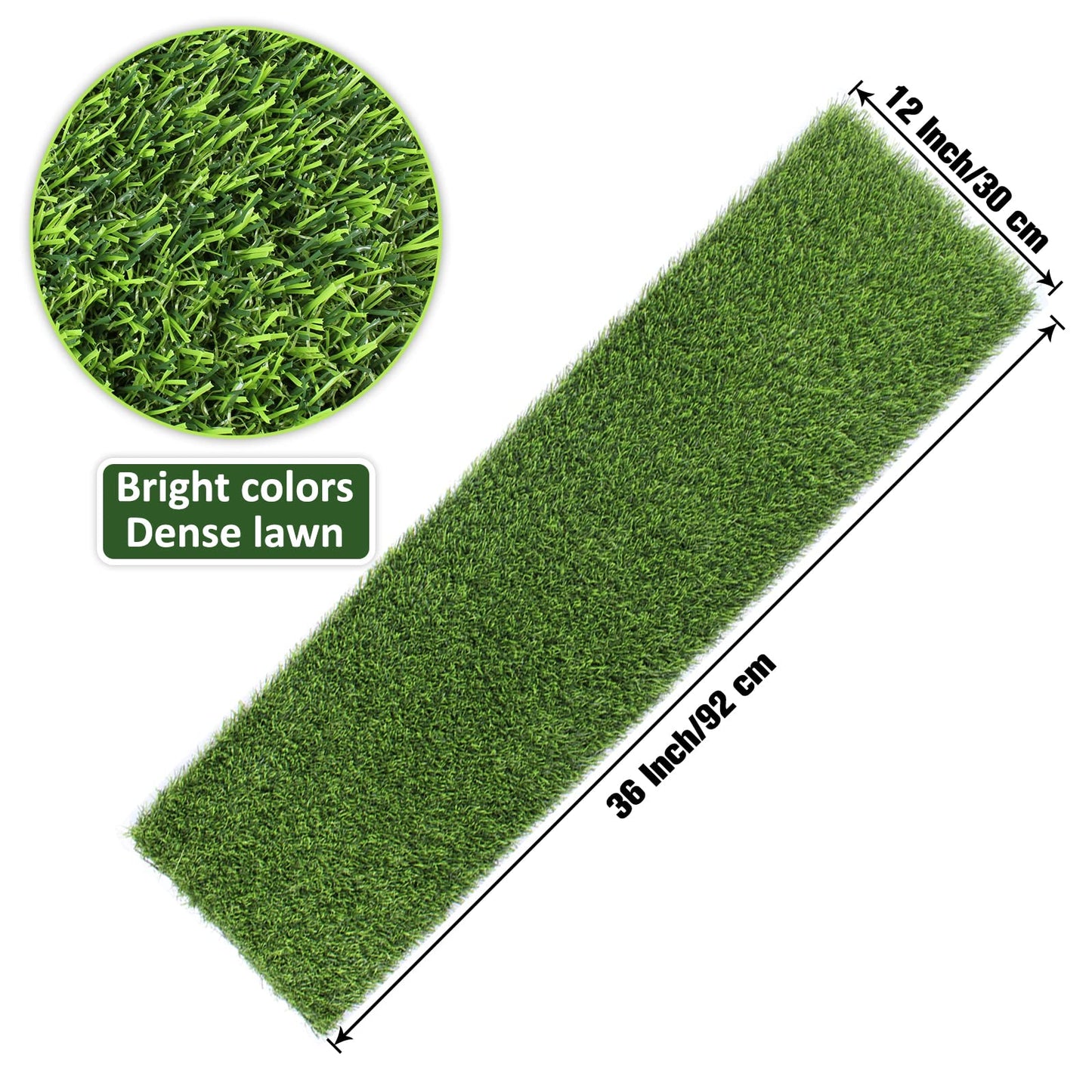 Kesfey 12 x 36 Inch Easter Artificial Grass Table Runners Washable Green Synthetic Home Decor Faux Table Runner Trimmable Green Artificial Tabletop Supplies For Golf Themed Party Dining Decorations