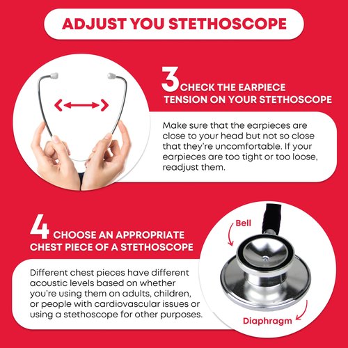 Ever Ready First Aid 143200 Dual Head Stethoscope, Black