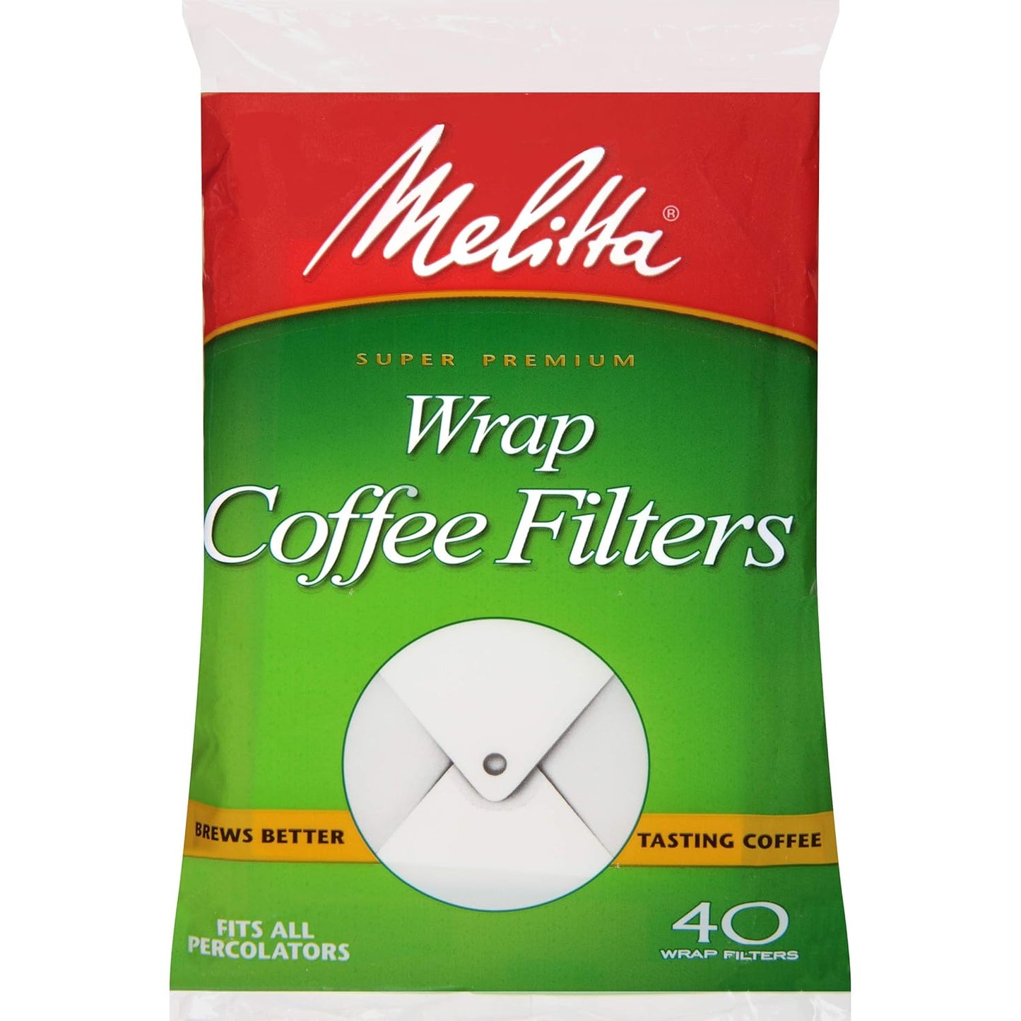 Melitta Disposable Coffee Filters - Large 40 Count | Perfect for Brewing Fresh Coffee