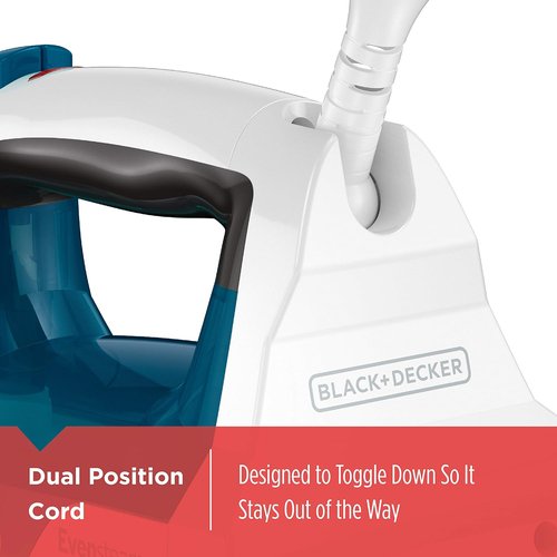 BLACK+DECKER Easy Steam Compact Iron - Dual Position Cord & TrueGlide Non-Stick Soleplate | Vertical Steam, 4-Pack