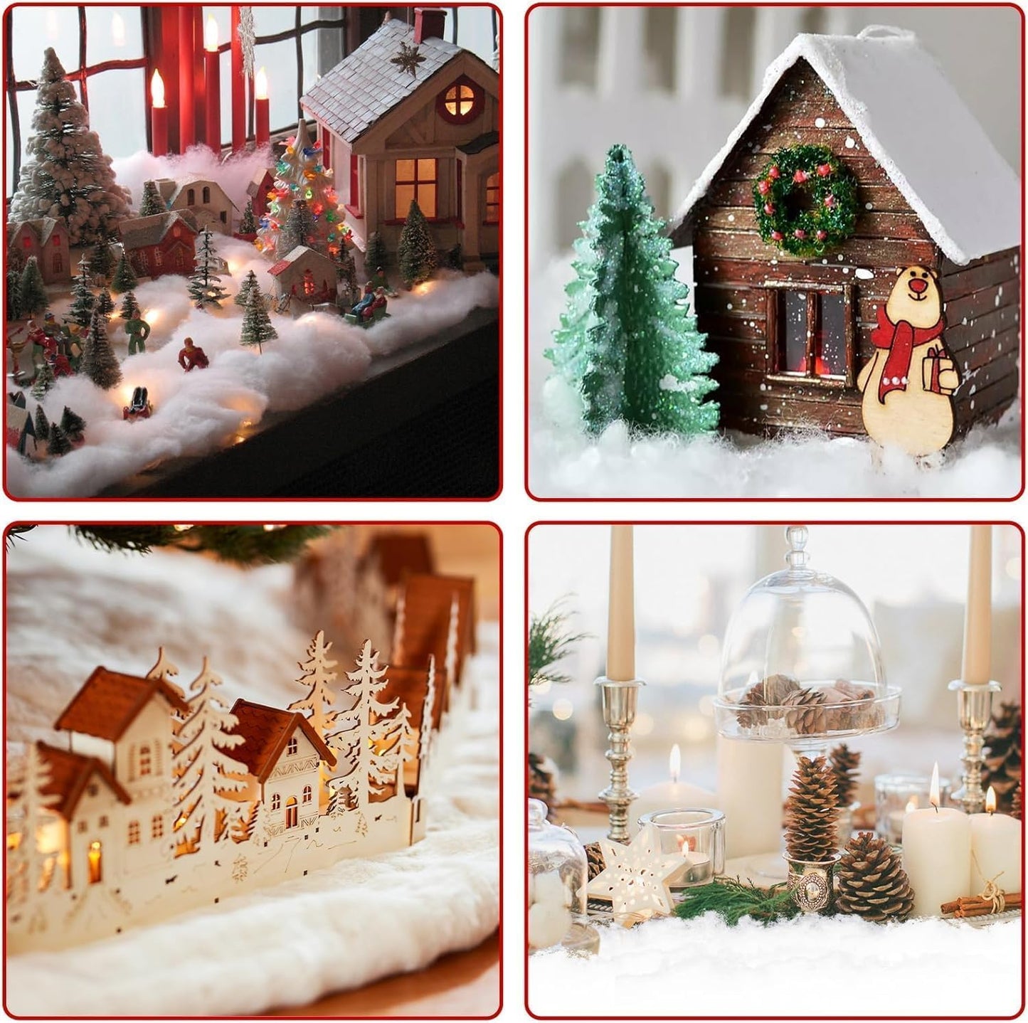 Regine Switzerland Christmas Fake Snow Decor - 14oz Fluffy Artificial Snow for Holiday Displays