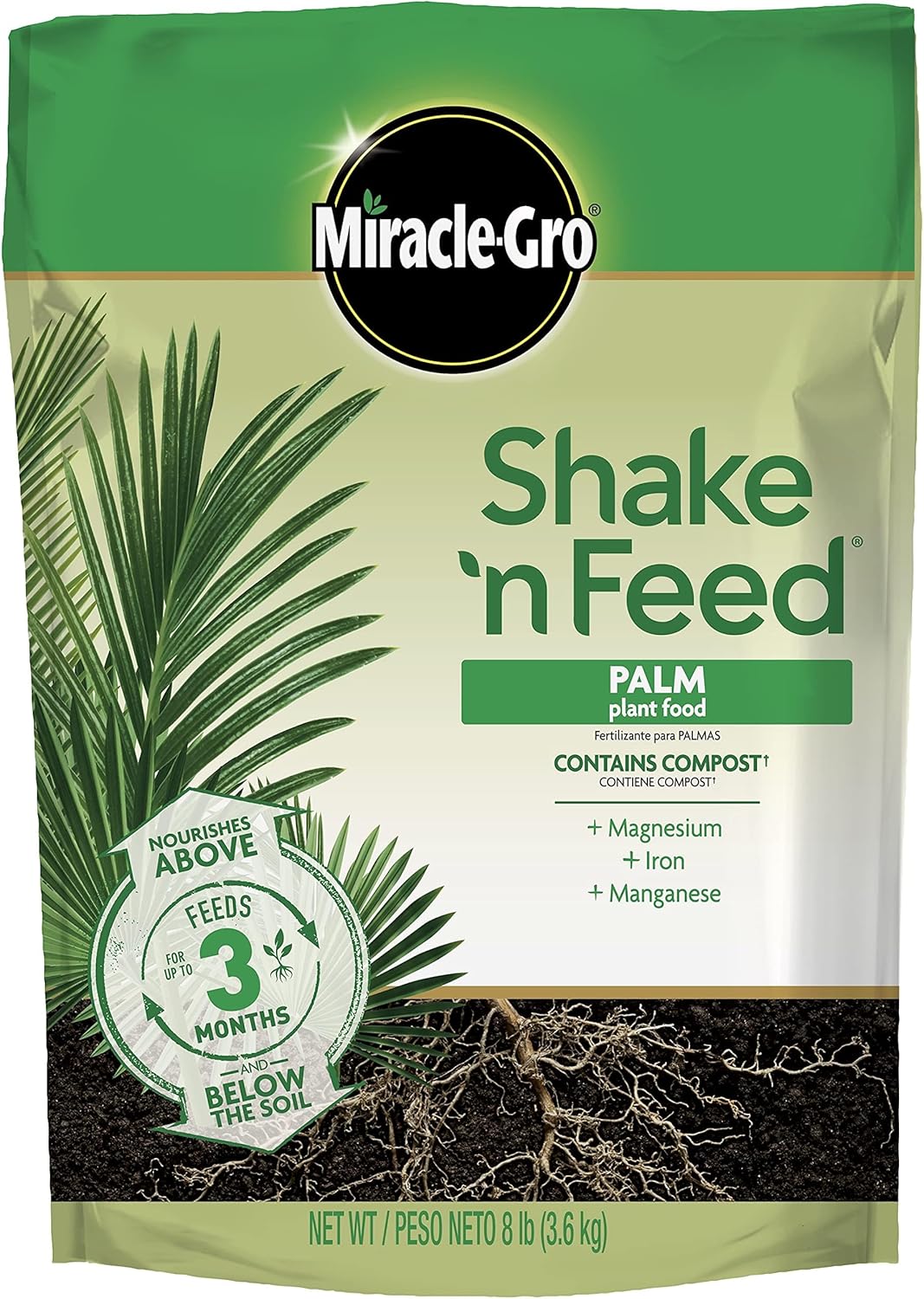 Miracle-Gro Palm Plant Food - Shake 'N Feed Formula for Thriving Plants | 8 lb. Bag Feeds Up to 3 Months