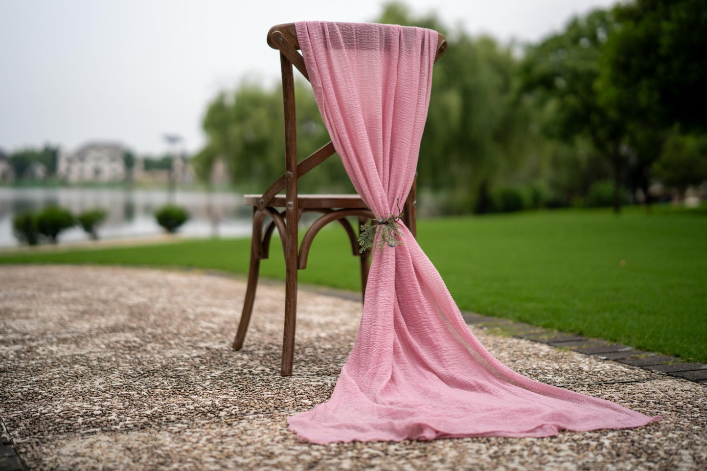 Keketoarrange Dusty Rose Mothers Day Cheesecloth Table Runner Gauze 120 Inch 10 FT Rustic Boho Cheese Cloth Runner for Wedding Baby Shower Bridal Shower Garden Party Sheer Spring Home Decorations