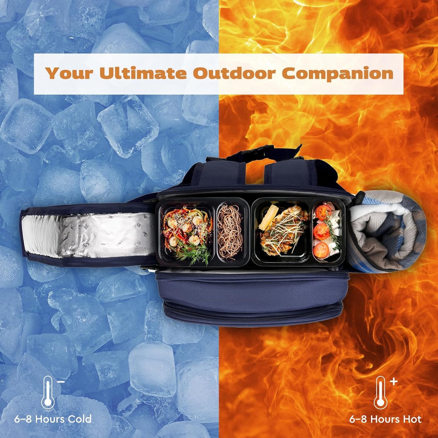 Couple Gifts 22L Picnic Basket Set, Grey Insulated Picnic Backpack for 2, Leak Proof Cooler Camping Gifts, Cool Bridal Shower Gifts Anniversary Engagement Wedding Gifts for Couples, Mr and Mrs Gifts
