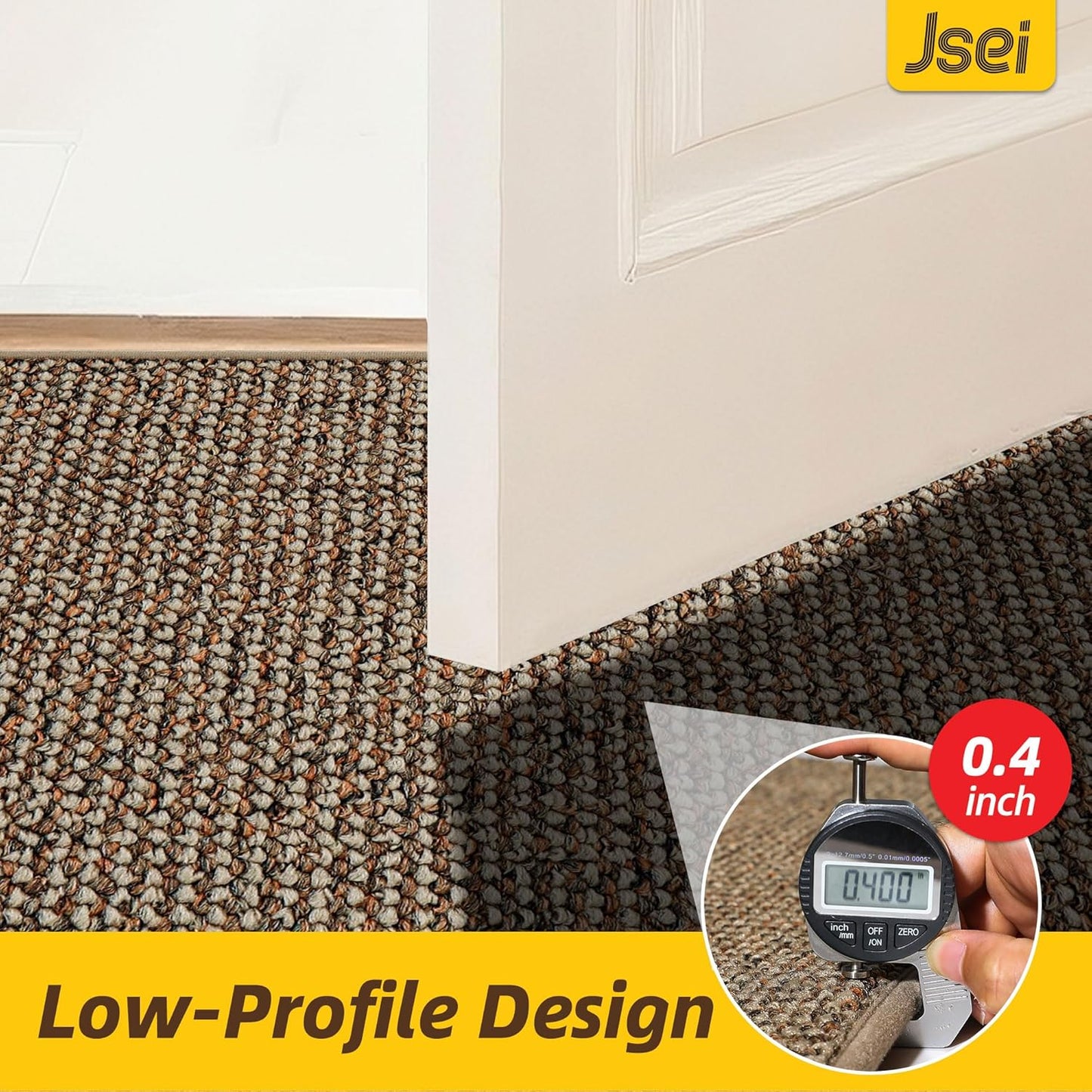 JSEI Dirt Trapper Door Mat - Non-Slip Washable Entrance Mat | Absorbent & Fade-Resistant, 20"x32", Taupe
