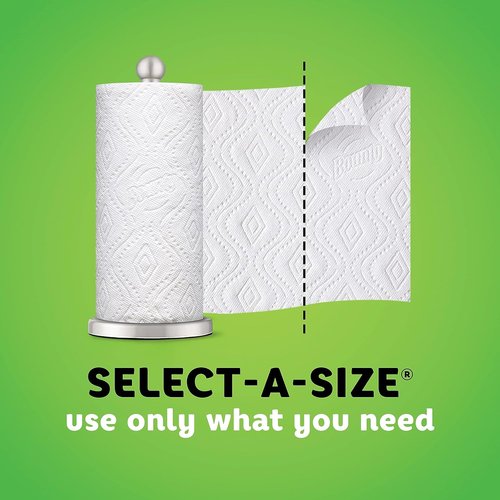 Bounty Select-A-Size Paper Towels - Convenient & Absorbent - 9.49" x 19.02" - White