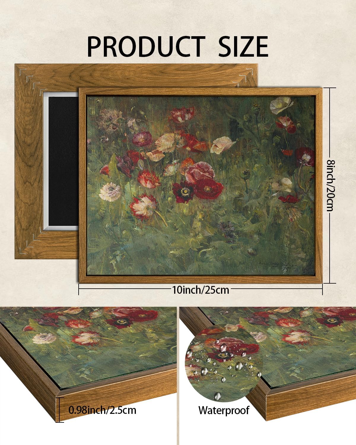 Rustic Autumn Wall Art - Fall Floral Pumpkin Decor Print for Thanksgiving | Ready to Hang