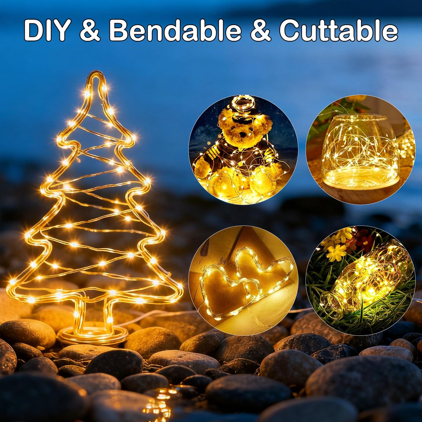 ZNYCYE 10 Pack Fairy Lights with Timer,10 ft 30 LED String Lights 8 Modes Fairy Lights Battery Operated Waterproof for DIY Wedding Party Bedroom Mason Jars Christmas Decorations (Warm White)