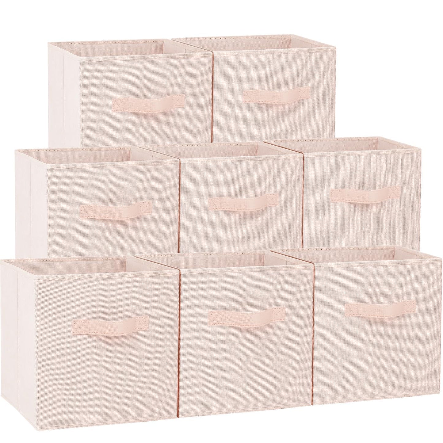 Criusia Storage Cubes - 13 Inch Heavy Duty Fabric Storage Bins for Shelves Closet Cube Organizer - 8 Pack Collapsible Cube Storage Bins Baskets for Clothes Blankets Toys - Nursery Organization