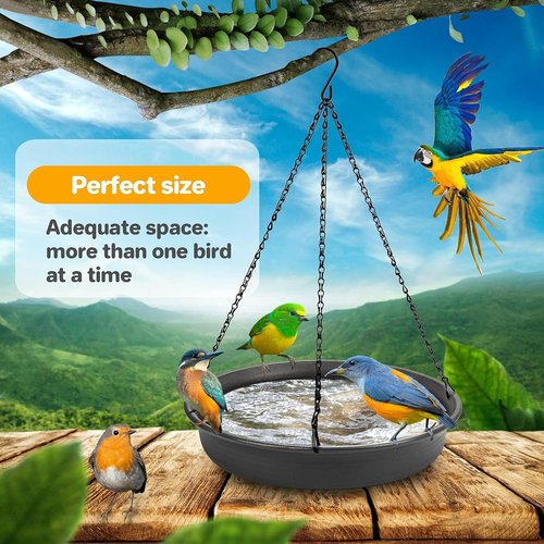 CARGEN Hanging Bird Bath & Feeder - Durable Garden Tray for Outdoor Wildlife | Perfect for Patios