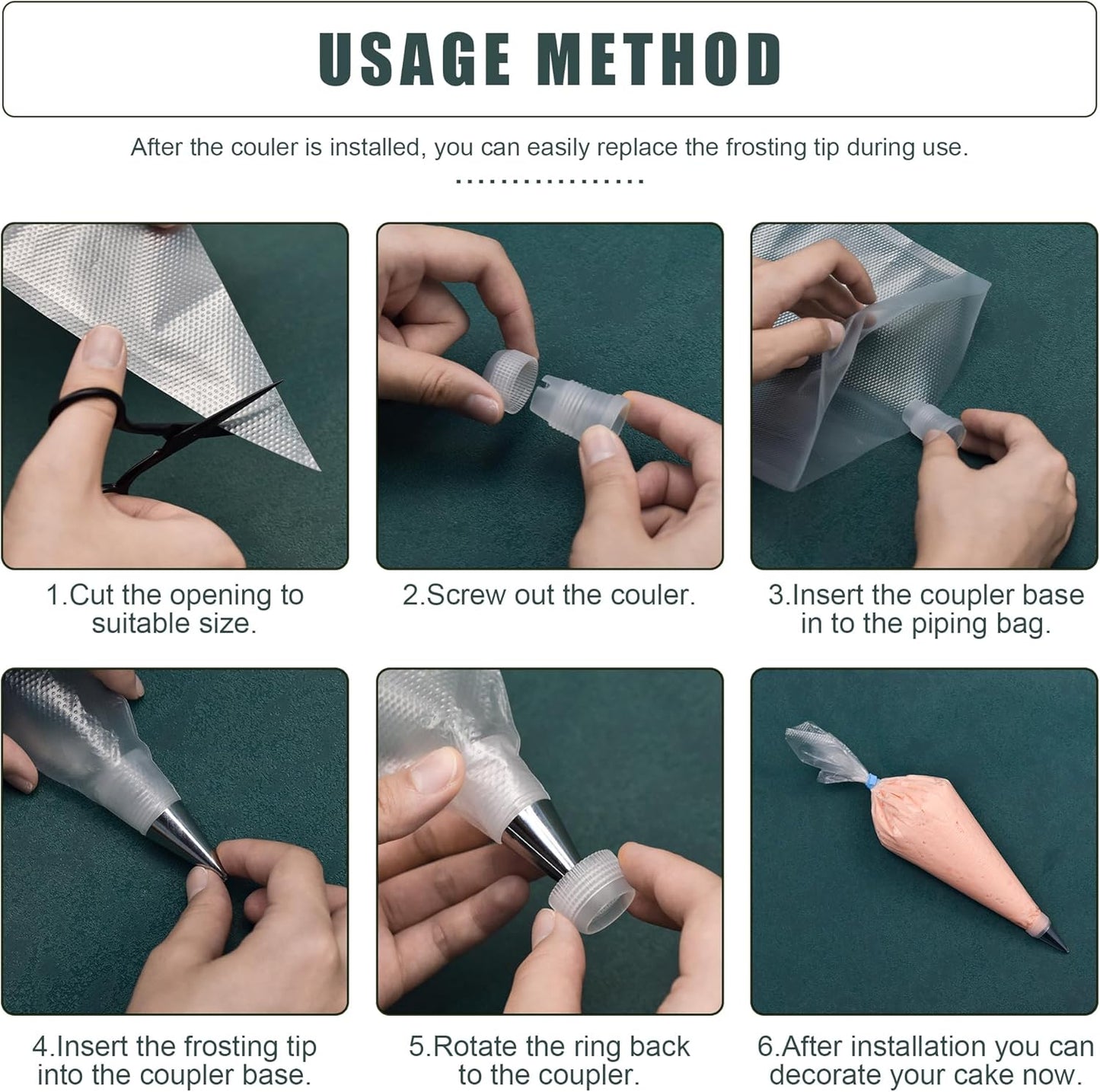 Skiennix Piping Bags and Tips Set - 100pcs 18 Inch Pastry Bags with 16 Tips, 3 Scrapers & More