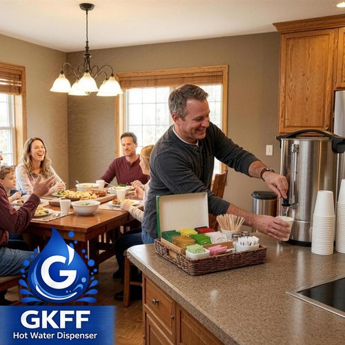 GKFF Hot Water Dispenser, 11L(45 Cups) Hot Water Boiler Urn, 304 Stainless Steel Electric Water Boiler, Digital Temperature Control, Keep Warm, Boil-Dry Protection, for Tea, Coffee & Baby Formula